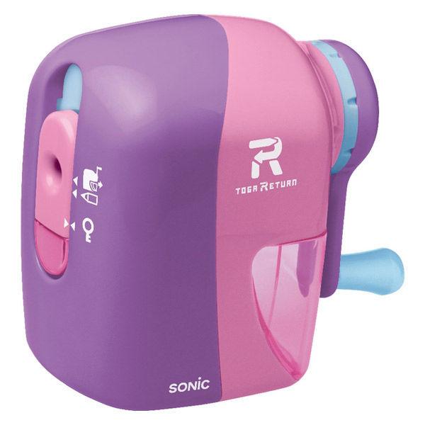ソニック 手動 鉛筆削り トガリターン バイオレット 紫 EK-7022-V