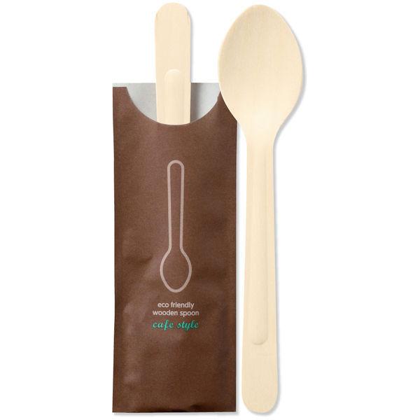 木製スプーン 紙袋入り 1袋（50本入） ストリックスデザイン
