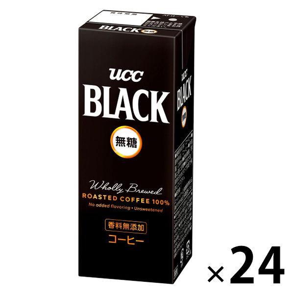 【ワゴンセール】UCC上島珈琲 BLACK無糖 200ml 1箱（24本入）