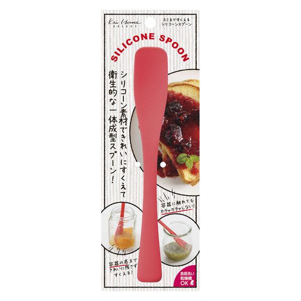 (セール)スミまですくえるシリコーンスプーン シリコン ジャム 朝食 KAI 貝印