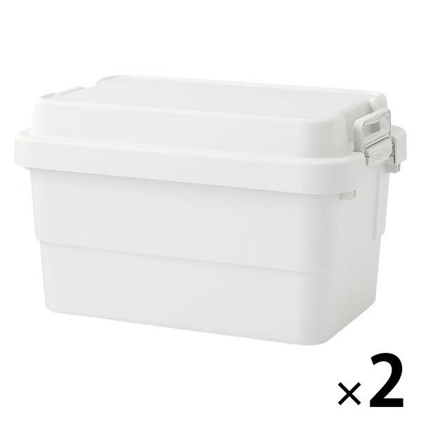 無印良品 再生ポリプロピレン入り 頑丈収納ボックス 大 約幅60×奥行39×高さ37cm 約50L 1セット（1個×2） 良品計画