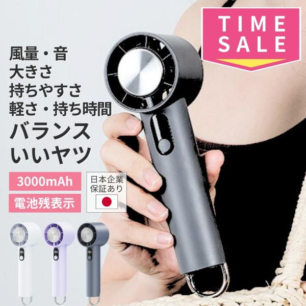 ハンディファン 冷却プレート 2026 日本企業 保証 静音 強力 冷却 扇風機 小型 軽量 178g 大容量 3000mah 手持ち扇風機 冷却プレート付き ハンディーファン A