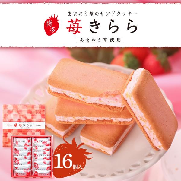 【チルド配送】博多苺きらら （16個入） 九州限定 風美庵 ミノリカ お菓子 いちご イチゴ 苺