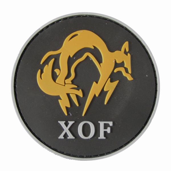 PVCベルクロワッペン メタルギアソリッド Fox Hound 円型 XOF 黄