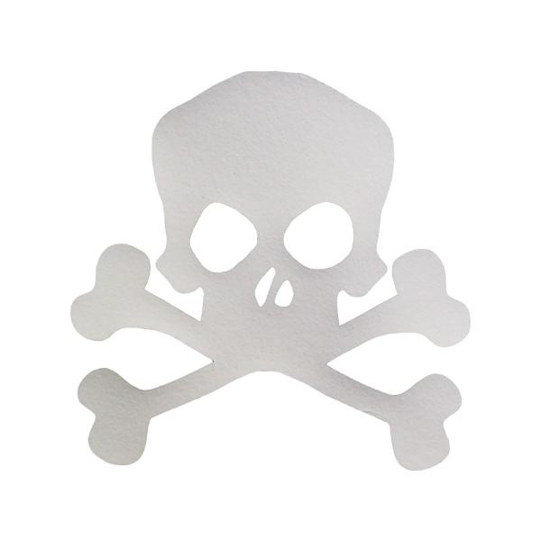 スカル アイロンプリント アイロンプリントシート スカル 1 ホワイト : オナモミズハウス - 通販