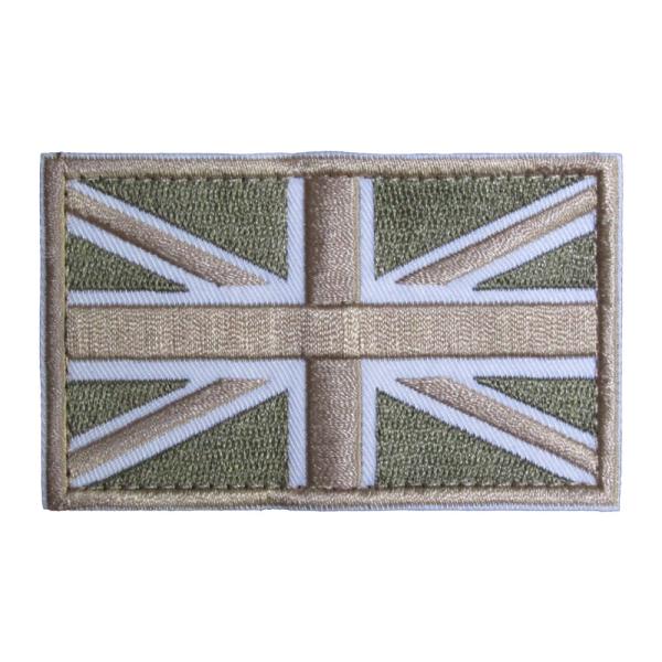 ベルクロワッペン 国旗 イギリス 泥緑