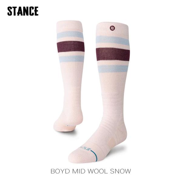 STANCE BOYD MID WOOL SNOW PINK FADE スタンス ソックス 靴下 スノーボード レディース
