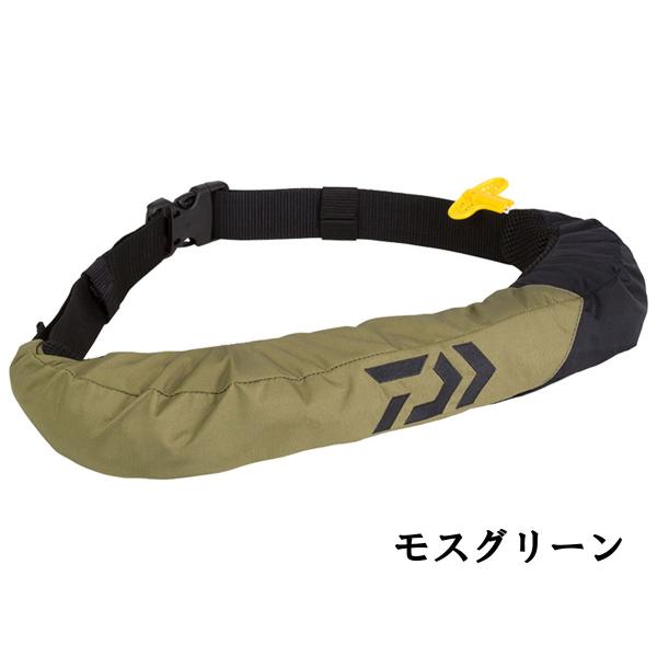 ダイワ DAIWA インフレータブルライフジャケット ウエストタイプ自動 手動膨脹式 モスグリーン