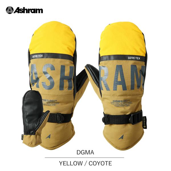 スノーボード グローブ 型落ち ASHRAM アシュラム スキー 手袋 ミトン DGMA ドグマ yellow coyote イエロー