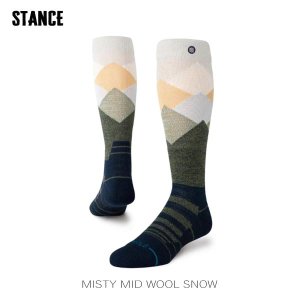 STANCE MISTY MID WOOL SNOW NAVY スタンス ソックス 靴下 スノーボード メンズ