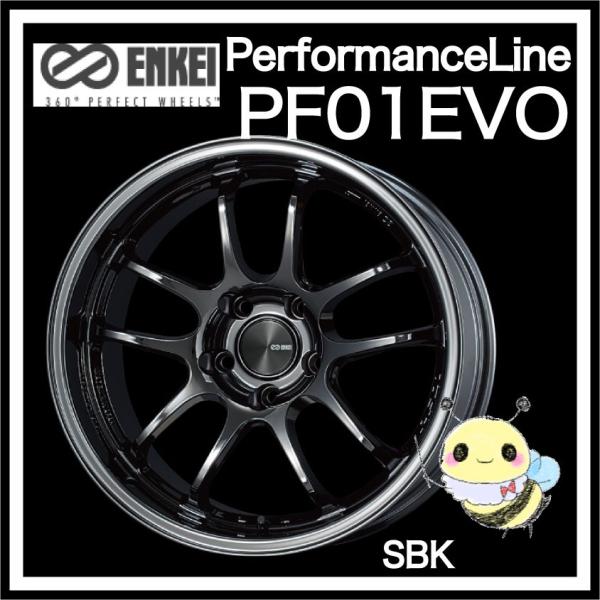 ENKEI PerformanceLine PF01EVO 17C` 17x9.5J 5/114.3 INSET:22 SBK P{@GPC ptH[}XC s[Gt [ EVO