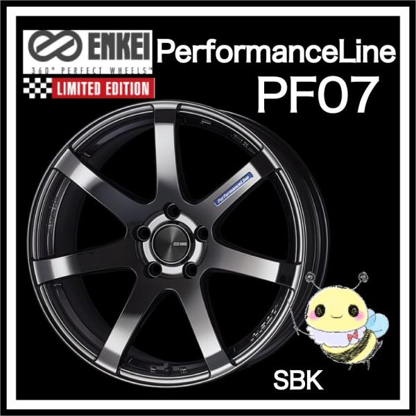 ENKEI PerformanceLine PF07 18C` 18x8.0J 5/100 INSET:45 SBK P{@GPC ptH[}XC s[Gt [ii