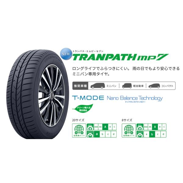 TRANPATH 2025年製造【TOYO/トーヨー】185/60R15 84H ○TRANPATH mp7