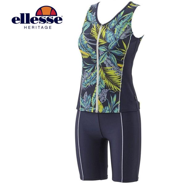 ellesse（エレッセ） ボタニカルプリントセパレーツ フィットネス水着 