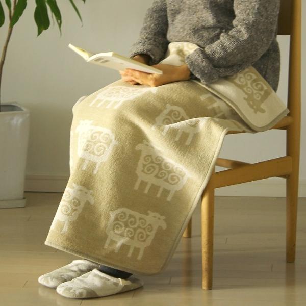 KLIPPAN　クリッパン　シュニールコットンブランケット　ひつじ KLIPPAN (クリッパン) | ベングトのヒツジ (パーチメント) シュニール