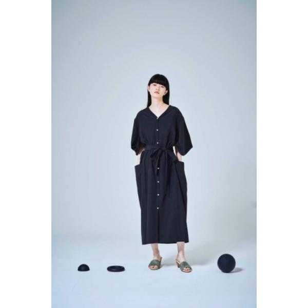 SALE セール】sneeuw (スニュウ) | フォルデッドワンピース (black