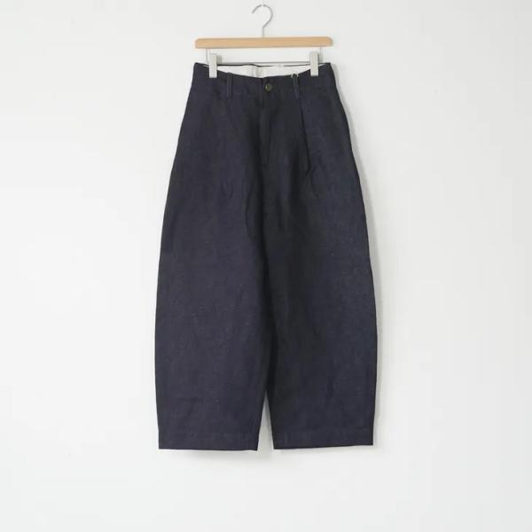 ASEEDONCLOUD | Handwerker | wide trousers (indigo) | ボトムス パンツ リネン混 インディゴ デニム