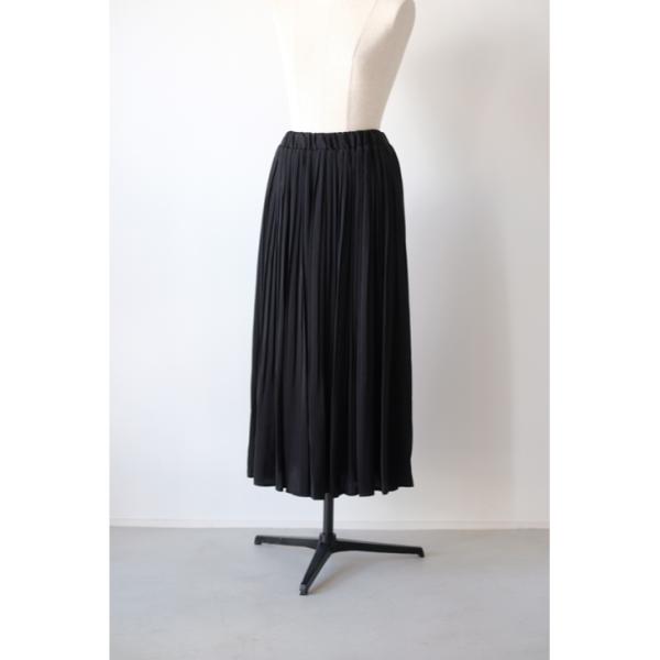 【SALE セール】sosotto (ソソット) | アンティークサテン消しプリーツスカート (black / charcoal / navy) | スカート ボトムス お洒落