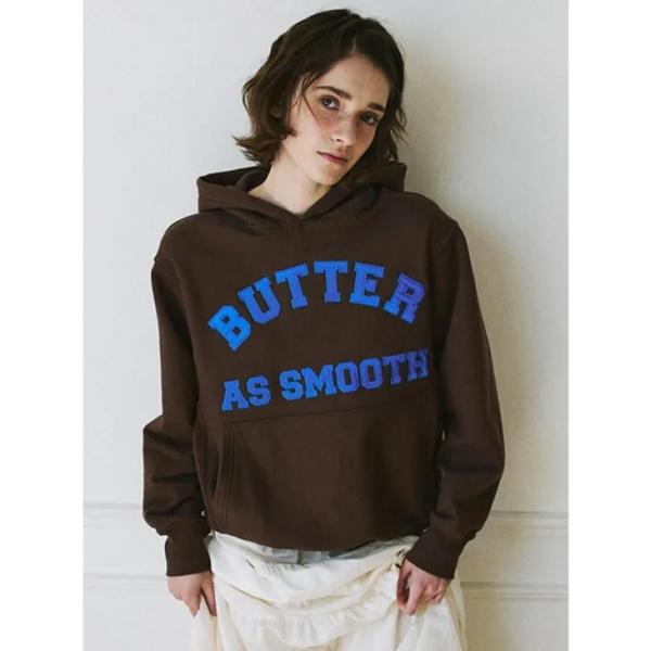 GREEN BUTTER（グリーンバター） | Patch Embroidery Hoodie (brown