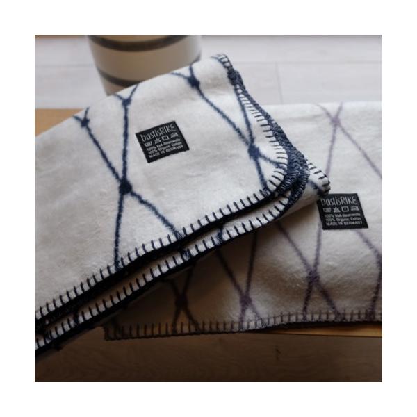 bastisRIKE | THE GRID - COTTON BABY BLANKET (navy blue) ベビー