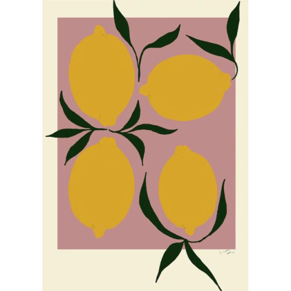 THE POSTER CLUB x Anna Morner | Pink Lemon | 30x40cm アートプリント/アートポスター 北欧 デンマーク