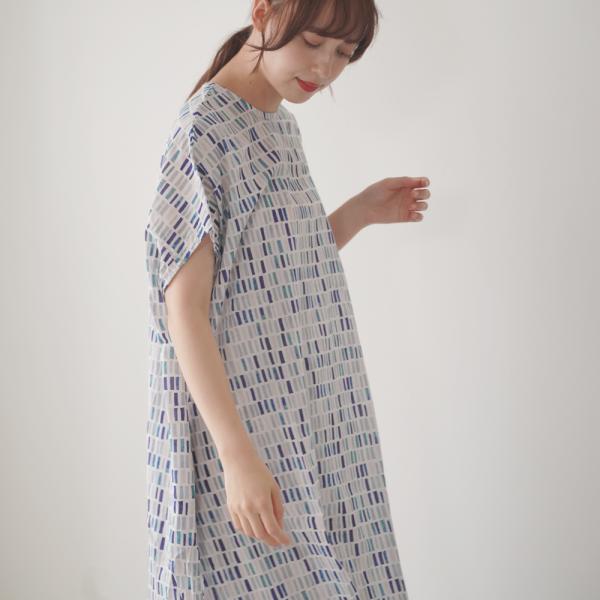 utilite (ユティリテ) | タックフレアワンピース (クロ系/ブルー系) | レディース ワンピース ロングワンピース ペチワンピース付き 日本製