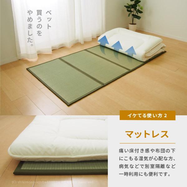 4つ折り い草の畳マットレス くらま シングル 約幅100 長さ0 厚み1 1cm 置き畳 畳める畳 布団 マット 床 敷物市場 通販 Yahoo ショッピング