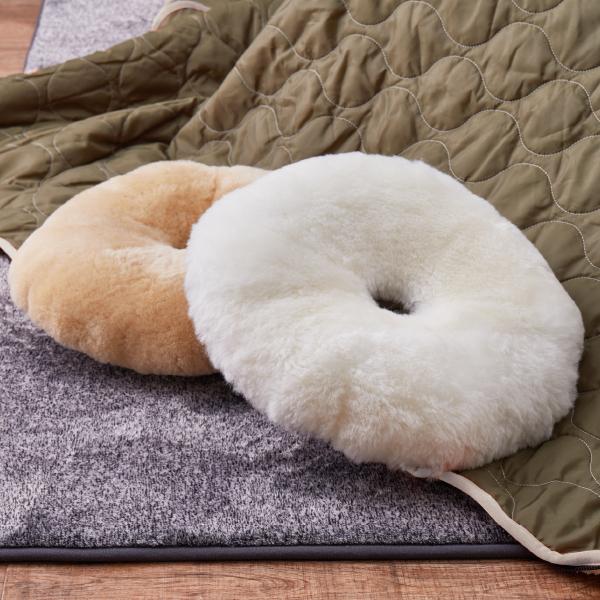 ドーナツクッション ムートン 円座クッション 羊毛 約40cm丸 シープスキン M 9000 四季物ひろば 通販 Paypayモール