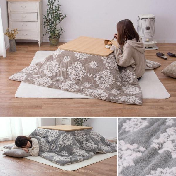 時を越える雪かわいいこたつ薄掛け布団 シュシュ 約190 240cm 長方形 こたつ布団 こたつ掛け布団 コタツ布団 姫系 女の子 x 敷物市場 通販 Yahoo ショッピング