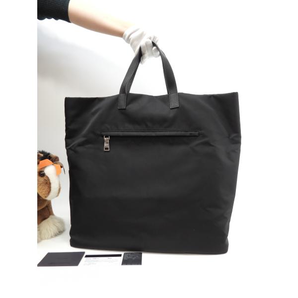 PRADA（プラダ） トートバッグ メンズ ナイロン黒 縦長ハンドバッグ 極