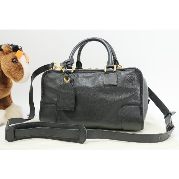 Amazona（LOEWE） ロエベ アマソナ28 ストラップ付 レザー黒