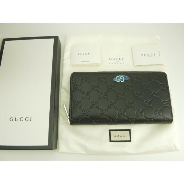 美品　GUCCI グッチ　長財布　ラウンドジップ　シマ　GG ダークブラウン GUCCI - グッチ GUCCI メンズ 長財布 ラウンドジップ ジャンボGG