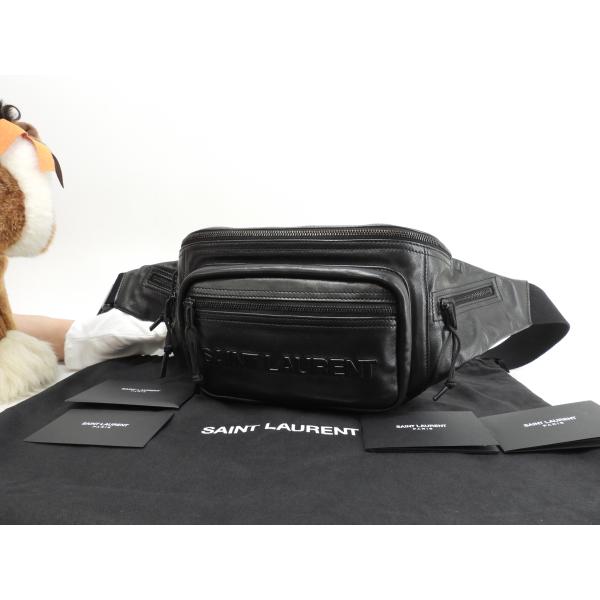 SAINT LAURENT サンローラン ボディバッグ ヌックス レザー黒 斜め掛け