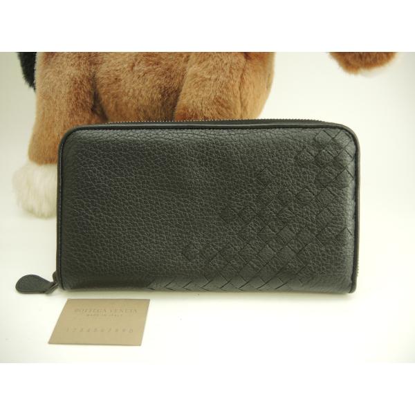 美品✨ボッテガヴェネタ 長財布 イントレチャート RFID確認済 バイカラー 黒 BOTTEGA VENETA（ボッテガ・ヴェネタ） ロングウォレット大 イントレ
