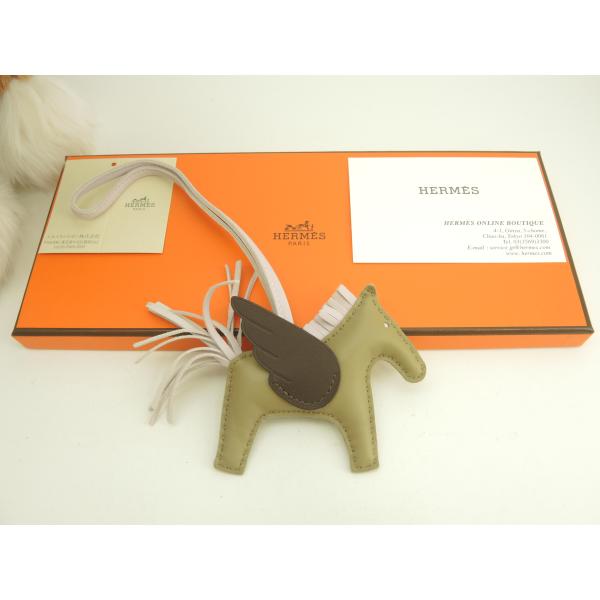 HERMES（エルメス） ロデオPMペガサス アニューミロ 灰茶ピンク バッグ