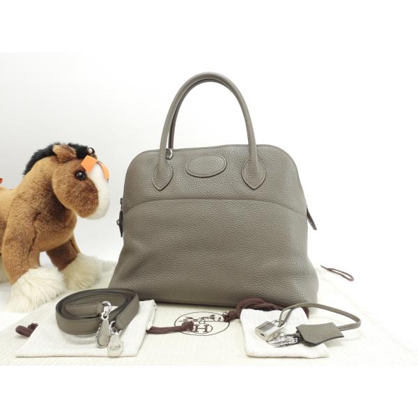 エルメス ボリード31 トリヨン/エタン シルバー金具 ハンドバッグ 美品@□P 3