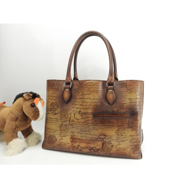 Berluti（ベルルッティ） トゥジュール カリグラフィ レザー茶 メンズ