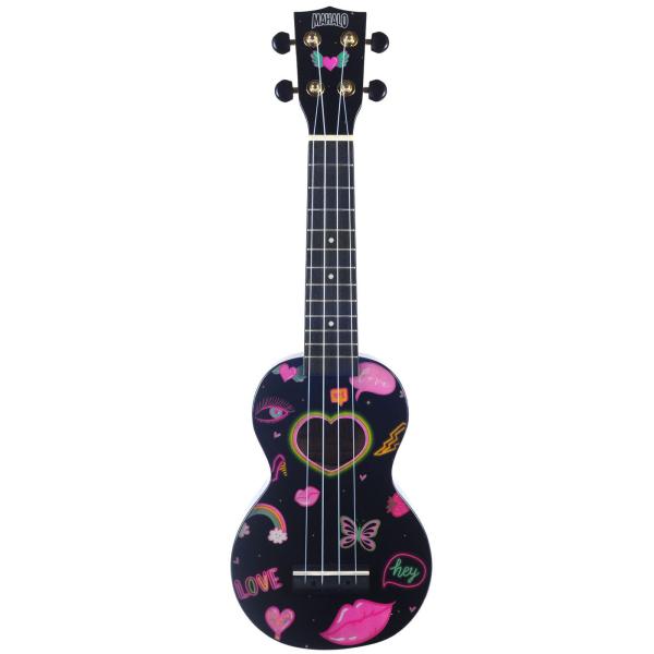 他サイト： MAHALO ソプラノ UKULELE アートシリーズ ハート MA1 HE ブラックの商品画像