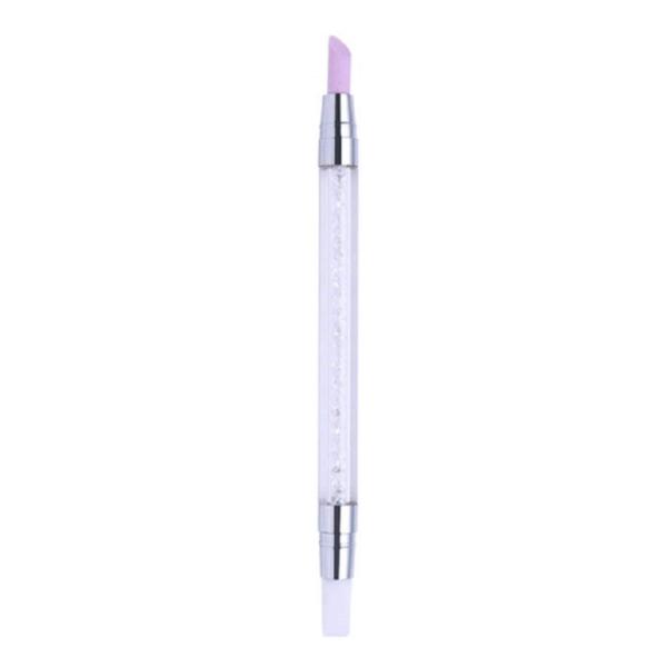 甘皮プッシャー シリコンブラシ 筆 2WAY 仕様 甘皮処理 ネイルアートツール ジェルネイル用品 QT-008
