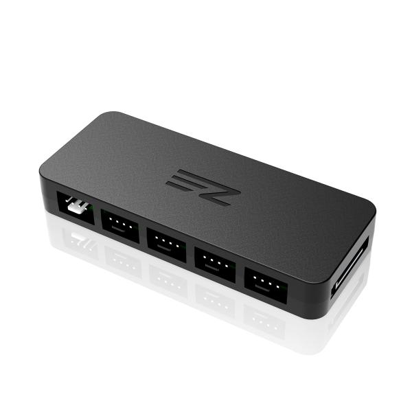 EZDIY-FAB 10ポート PWMファンハブ/スプリッター、4ピンおよび3ピンファン用、Sata電源入力