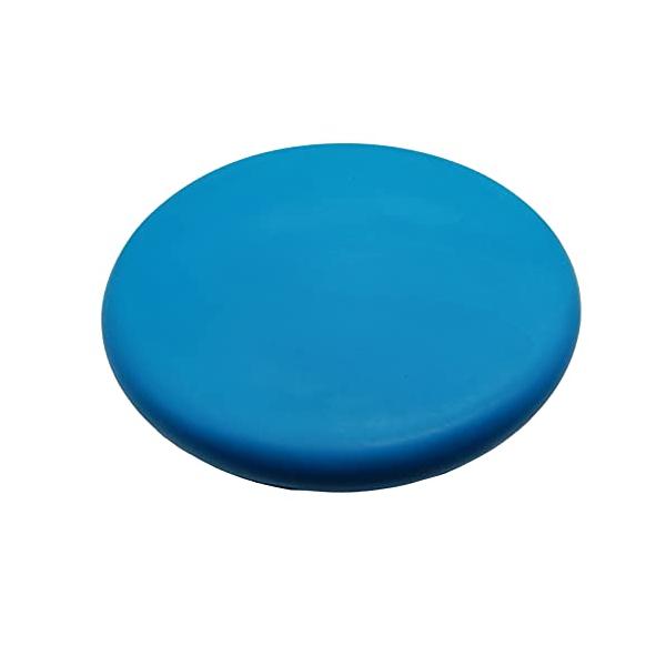 (APOSITV)フライングディスク ソフト 円盤 ゴム シンプルカラー 軽量 柔らかい 安全 アウトドア (ブルー)