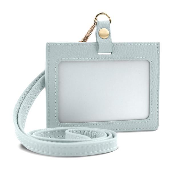 Dockii IDカードホルダー 横型 IDカードケース 社員証ケース レディース ネックストラップ カードケース 首掛け 両面用 ネームホルダー 定