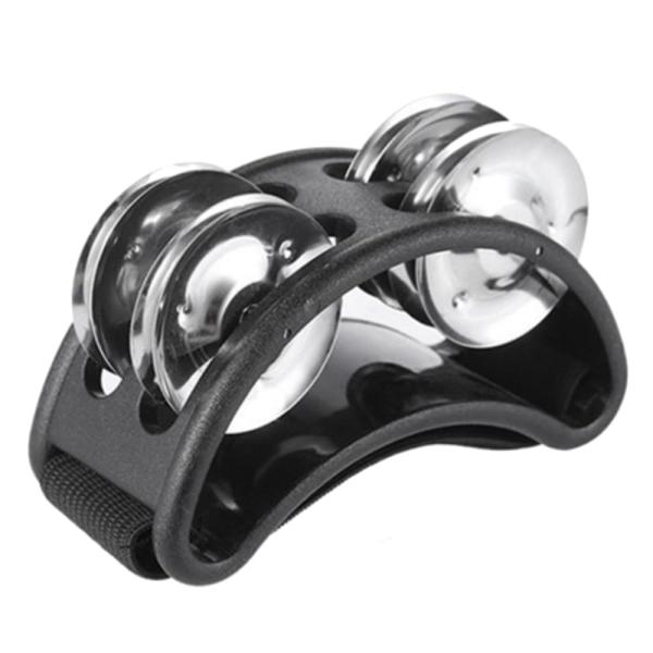 他サイト： AllBright フットタンバリン 足付け 演奏 楽器 パーカッション カラオケ 盛り上げ 足 ブラックの商品画像