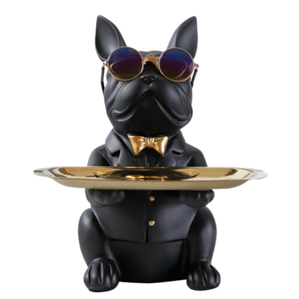 貯金箱 に見えない】 インテリア雑貨 可愛い 置物 皿を捧げる犬