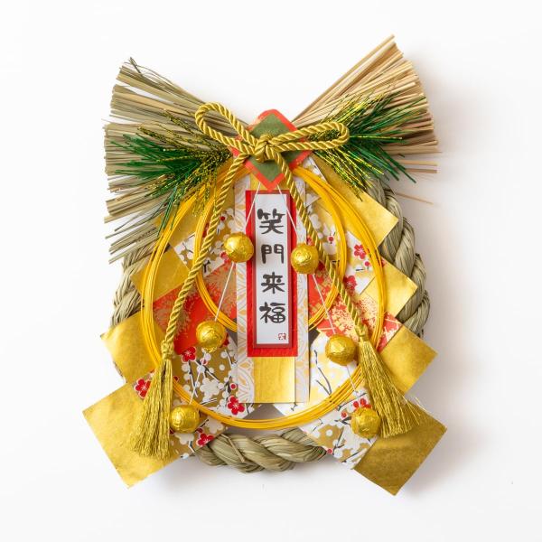 秀〆(Hideshime) 正月飾り しめ縄 玄関 リース 金寿 桜 KJ-05 : はいじ