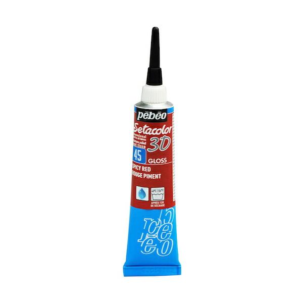 絵の具 布用 ペベオ pebeo セタカラー 3D グロス ペッパーレッド 20ml 557045