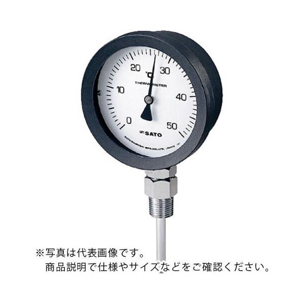 佐藤　バイメタル式温度計　ＢＭ−Ｓ−１００Ｐ　０〜１００℃　１５０Ｌ　（２０８５-１６ BM-S-100P-6 ( BMS100P6 ) （株）佐藤計量器製作所