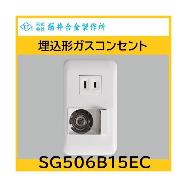埋込形ガスコンセント CEタイプ ガス1口電気1口 15A LPG用 藤井合金 