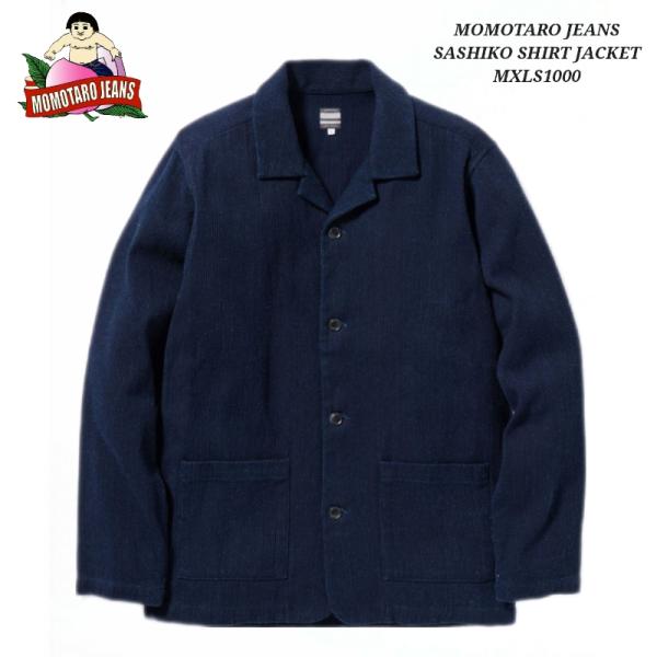 桃太郎ジーンズ　MOMOTARO JEANS　刺し子シャツ　３８ ストライプ 桃太郎ジーンズ MOMOTARO JEANS 刺し子シャツ 38 ストライプ