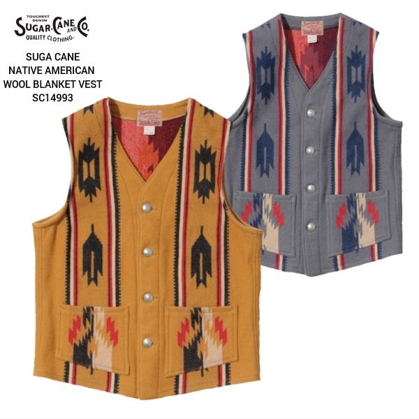 トップス SUGAR CANE / WOOL BLANKET VEST SC14493 haikaraya-miyagi_sc14993